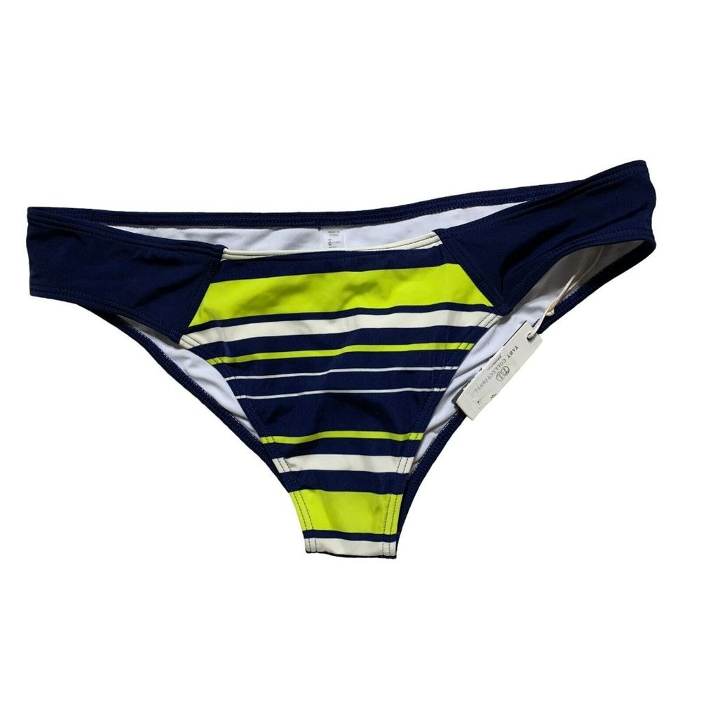 Tart Collection Navy Blue Stripes Bikini Swimsuit Bottom Medium Swimwear‎ Swim